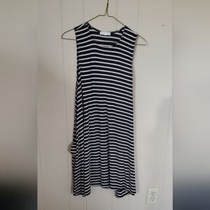 Socialite black and white striped dress, size L